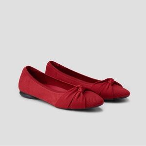 Vivaia Red Almond-Toe Knotted Flats (Bibi) Size 39